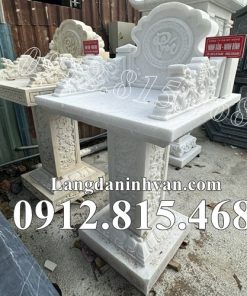 Mẫu bàn thờ thiên thờ mẫu cửu đá trắng đẹp nhất