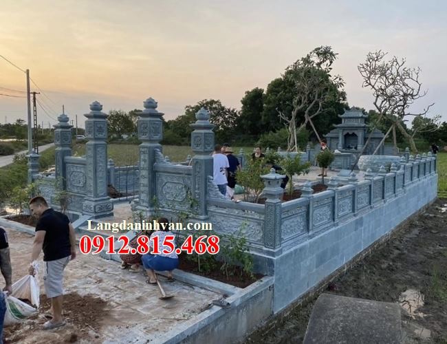 Xây khu lăng mộ, nghĩa trang gia đình đá xanh rêu đẹp nhất tại Hà Nội