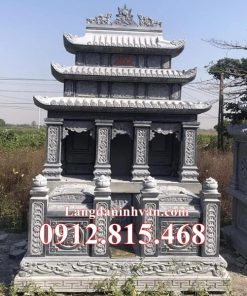Mẫu mộ đá đôi ba mái đẹp bán tại Phú Thọ