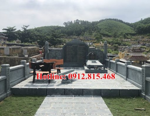 Mẫu lăng mộ đá gia đình đẹp bán tại Đà Nẵng 431 - Khu mộ gia đình