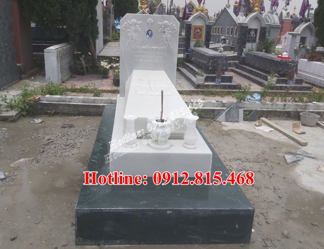 Mẫu mộ công giáo, mộ đạo thiên chúa đá trắng cẩm thạch đẹp bán tại Bình Dương, Đồng Nai, Tây Ninh, Bình Phước, Bà Rịa Vũng Tàu 