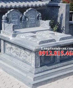 Mẫu mộ đôi đá xanh Thanh Hóa bán tại Hà Nội 09 - Mộ đôi đá xanh đẹp
