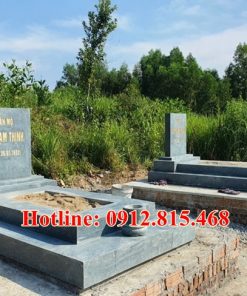 Mẫu mộ đôi đá xanh rêu đơn giản đẹp bán tại Hà Nội 05 - Mộ đá tại Hà Nội