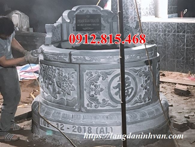 Mẫu mộ tròn đá xanh thanh hóa đẹp bán toàn quốc 11 - Mộ đá Ninh Bình