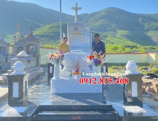 Mẫu mộ đá công giáo đẹp bán tại Ninh Thuận 25 - Bia mộ công giáo tại Ninh Thuận