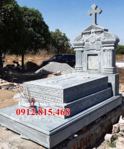 Mẫu mộ đá công giáo đẹp, bia mộ công giáo đẹp bán tại Bắc Giang