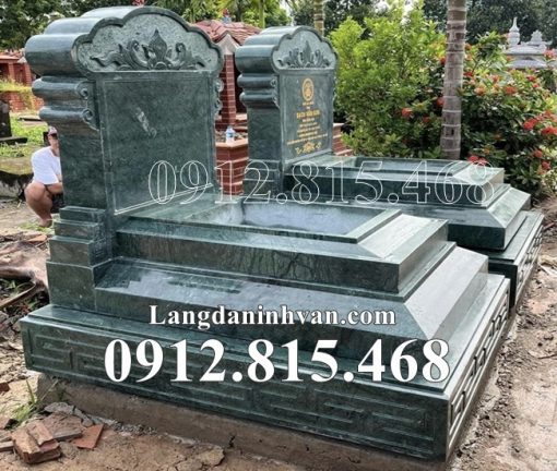 Mẫu mộ đá đôi cải táng đơn giản, hiện đại đẹp bán tại Hà Nội - Chụp mộ đôi tại Hà Nội