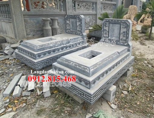 Mẫu mộ đá đôi, lăng mộ đá đôi đơn giản đẹp bán tại Hưng Yên