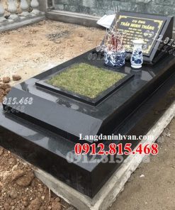 Mẫu mộ đá hoa cương, mộ đá granite nguyên khối đơn giản đẹp bán tại Sơn La