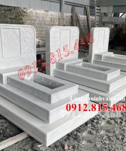 Mẫu mộ đá trắng đơn giản đẹp dành cho thai nhi và người mất trẻ bán tại Hà Tĩnh