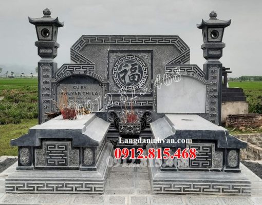Mẫu mộ đôi, lăng mộ đôi đơn giản đẹp bán tại Hà Tĩnh