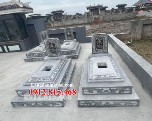 Mẫu mộ đôi, lăng mộ đôi xây tam cấp bằng đá đẹp bán tại Bắc Ninh