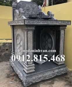 Mẫu bàn thờ bán thiên địa bằng đá khối đẹp, kích thước chuẩn phong thủy - Cây hương thờ thiên