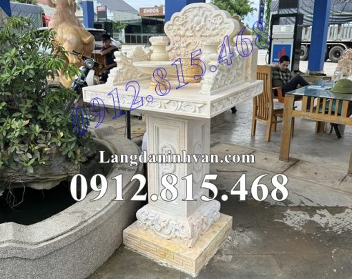 Mẫu bàn thờ thiên ngoài trời đá vàng đẹp bán tại Hà Nội - Cây hương đá vàng đẹp tại Hà Nội