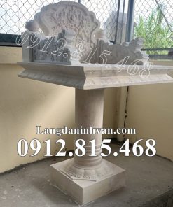 Mẫu cây hương trước nhà đá vàng đơn giản đẹp bán tại Hà Nội - Bàn thờ thiên trước nhà tại Hà Nội