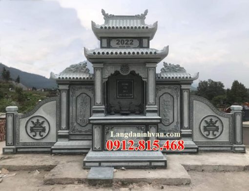 Mẫu lăng am thờ đá đẹp khu lăng mộ gia đình đá tại Kiên Giang 683