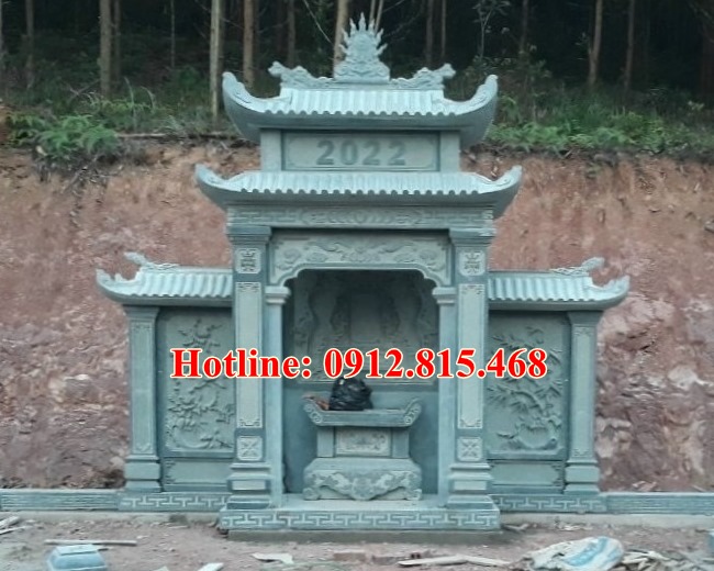 Mẫu lâu thờ, lầu thờ chung đá xanh rêu đẹp khu lăng mộ, nghĩa trang gia đình bán tại Lai Châu