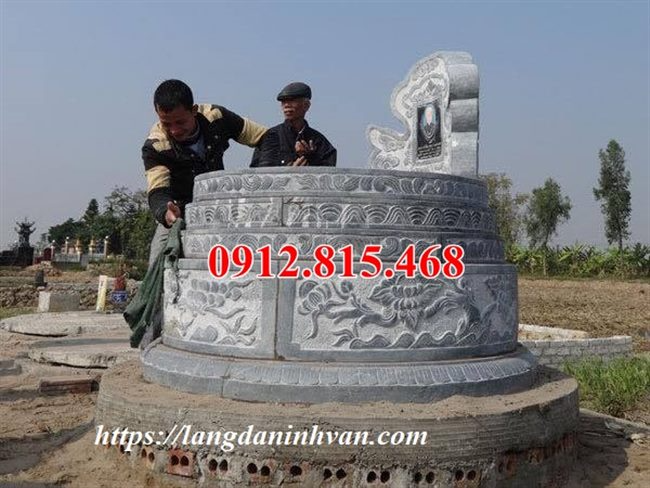 Mộ đá tròn tại Nam Định 25 - Lăng mộ đá - mộ đá đẹp