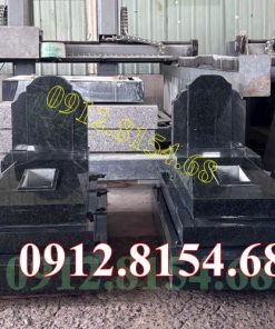 Mẫu mộ để tro cốt đá granite đẹp bán tại Vĩnh Long - Mộ song thân đá hoa cương tại Vĩnh Long