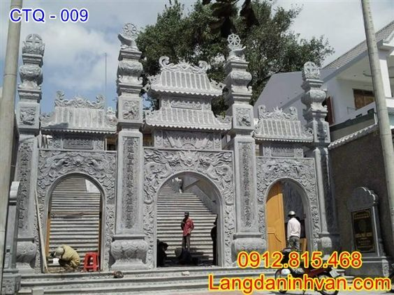 Hình ảnh mẫu cổng nhà thờ họ bằng đá xanh đẹp tại Quảng Nam Đà Nẵng và Huế