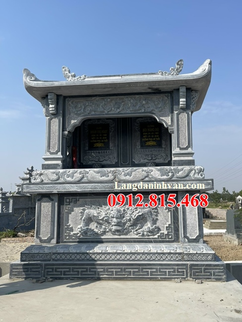 Mẫu am thờ tro cốt đá khối đẹp thiết kế một mái chùa