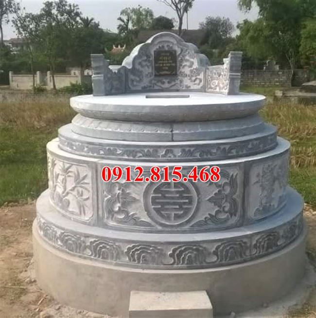 Mẫu mộ tròn thiết kế xây kích thước chuẩn phong thủy