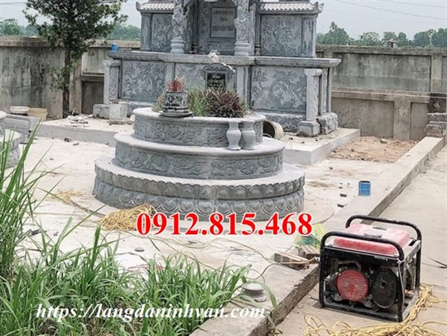 Mẫu mộ đá tròn bán ở Hải Dương kích thước chuẩn phong thủy