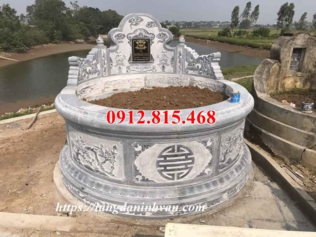 Xây mộ đá hình tròn đẹp tại Lạng Sơn giá rẻ