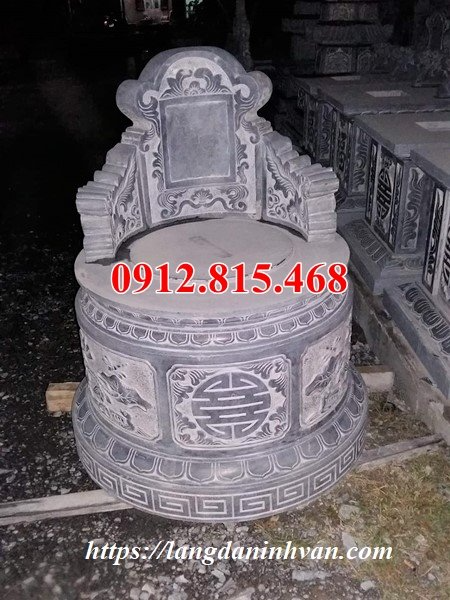 Thiết kế mộ tròn đá kích thước chuẩn phong thủy bán tại Thái Nguyên