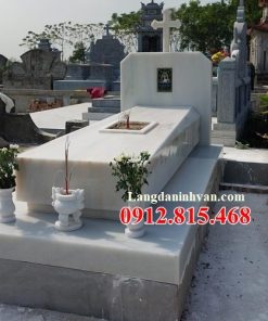 18 Mẫu mộ công giáo đá trắng đẹp – Bán mộ đạo thiên chúa đẹp
