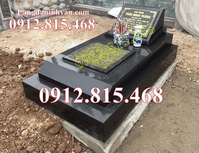 Mộ đá hoa cương đơn giản hiện đại đẹp - Mộ đá công viên nghĩa trang