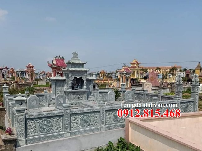 Mẫu lăng mộ công giáo đá xanh tự nhiên bán ở Quảng Bình