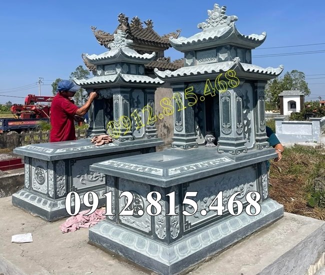 Mẫu mộ đôi thiết kế 1, 2, 3 mái đá xanh rêu đẹp bán tại Thái Nguyên - Lăng mộ đá đẹp tại Thái Nguyên Mẫu mộ đôi thiết kế 1, 2, 3 mái đá xanh rêu đẹp bán tại Thái Nguyên - Lăng mộ đá đẹp tại Thái Nguyên