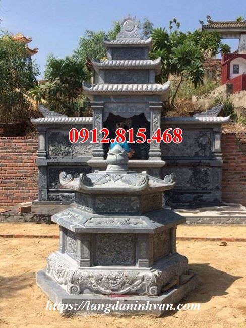mẫu mộ tháp đá tại Quảng Bình