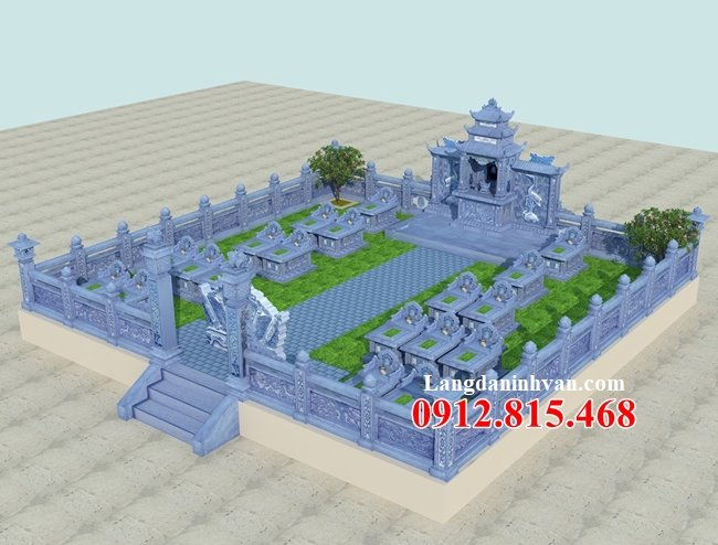 Mẫu thiết kế khuôn viên khu lăng mộ, nghĩa trang gia đình, dòng họ đẹp tại Nam Định