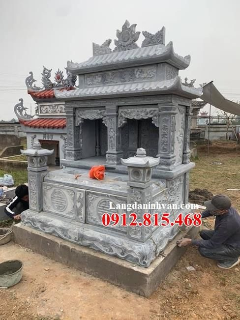 Mẫu mộ đá đôi đẹp bán tại Bắc Giang – Mộ đôi gia đình