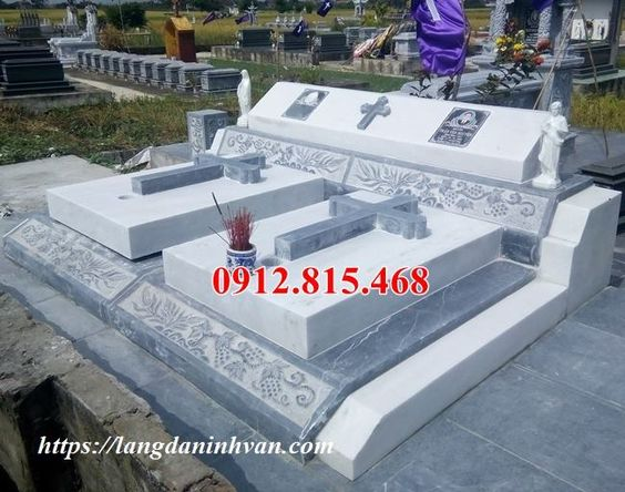Mẫu mộ đôi đá hoa cương granite đẹp tại Vũng Tàu