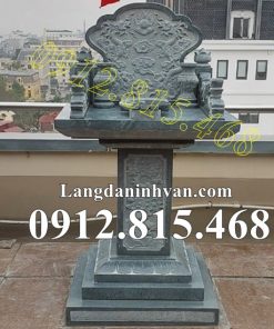 Bán mẫu bàn thờ thiên đá xanh rêu đẹp thờ thần linh ngoài trời tại Bình Dương - Cây hương thần linh