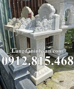 Bán mẫu bàn thờ thiên ngoài trời trước nhà đá trắng đẹp tại Bình Dương - Cây hương trước nhà tại Bình Dương