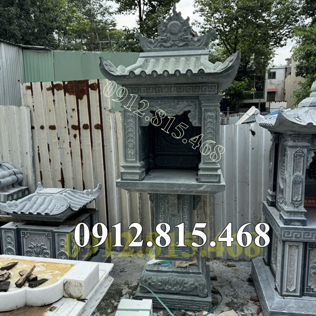 Mẫu am thờ ngoài trời đá xanh rêu đẹp bán tại Tiền Giang - Trang miếu thờ ngoài trời tại Tiền Giang