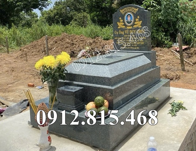 Mẫu bia mộ đá hoa cương đơn giản đẹp bán tại Gia Lai - Chụp mộ đá đẹp tại Gia Lai