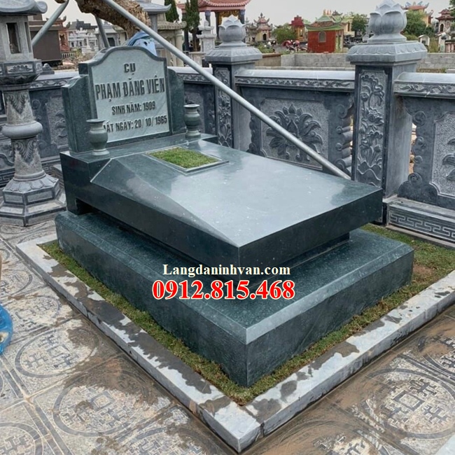 Mẫu chụp mộ để tro cốt, hài cốt đá khối đơn giản đẹp bán tại Gia Lai