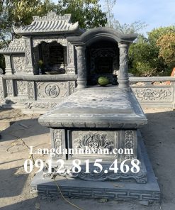 Mẫu mộ, chụp mộ 1 mái để tro cốt, hài cốt đá khối đẹp bán tại Đắk Nông