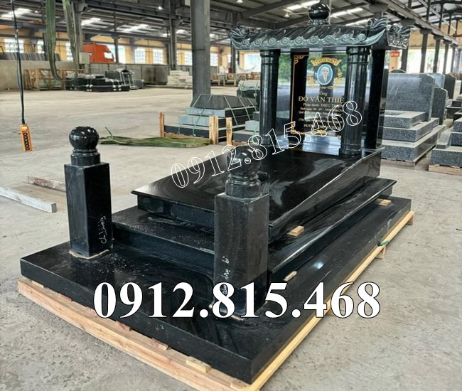 Mẫu mộ đá hoa cương Kim Sa Ấn Độ đẹp bán tại Gia Lai - Mộ đá khối tại Gia Lai