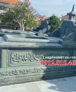 Mẫu mộ đá xanh Thanh Hóa đẹp bán tại Kon Tum 05 – Mộ đá xanh rêu Thanh Hóa