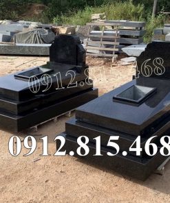 Mẫu mộ đôi đá hoa cương xây tam cấp đơn giản đẹp bán tại Đắk Lắk - Chụp mộ đá tại Đắk Lắk