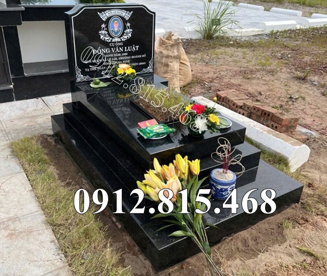 Mẫu mộ ốp đá hoa cương nguyên khối đẹp bán tại Gia Lai - Mộ đá granite Kim Sa tại Gia Lai