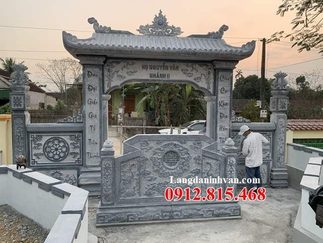 Mẫu cổng đá đẹp thiết kế kích thước chuẩn phong thủy tại Đà Nẵng