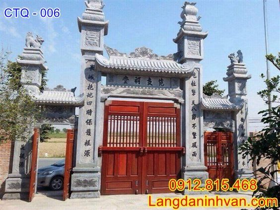 mẫu cổng tam quan đá đẹp tại Bắc Ninh