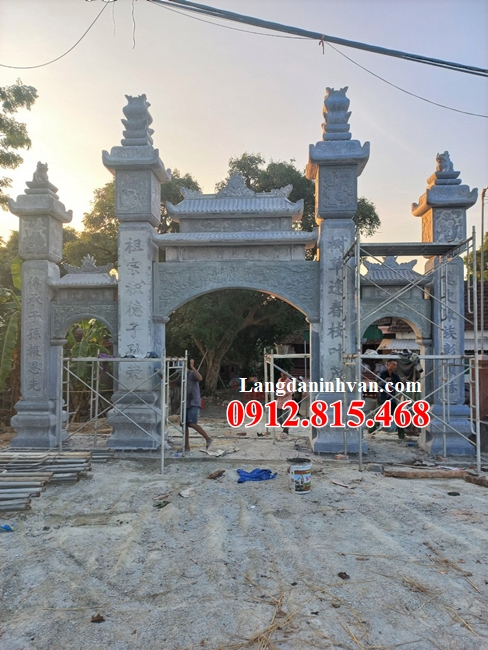 cổng tam quan bằng đá đẹp tại Bắc Ninh